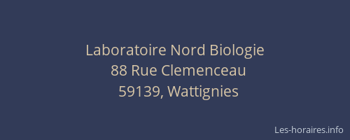 Laboratoire Nord Biologie