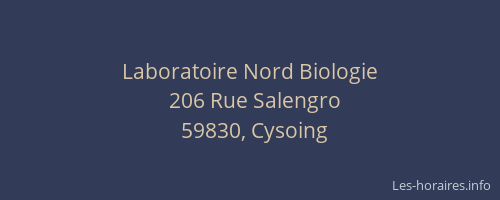 Laboratoire Nord Biologie