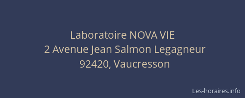 Laboratoire NOVA VIE