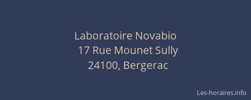 Laboratoire Novabio