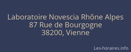 Laboratoire Novescia Rhône Alpes