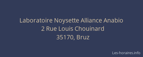 Laboratoire Noysette Alliance Anabio
