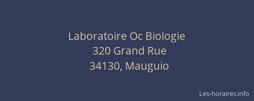 Laboratoire Oc Biologie