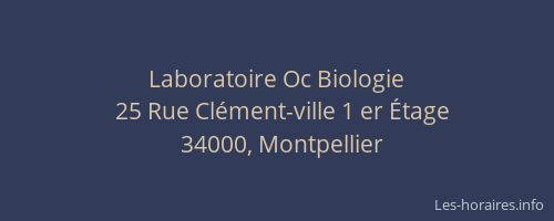 Laboratoire Oc Biologie