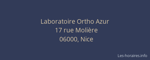 Laboratoire Ortho Azur