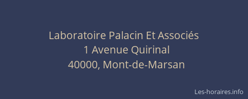 Laboratoire Palacin Et Associés