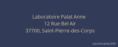 Laboratoire Palat Anne
