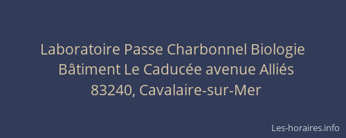 Laboratoire Passe Charbonnel Biologie