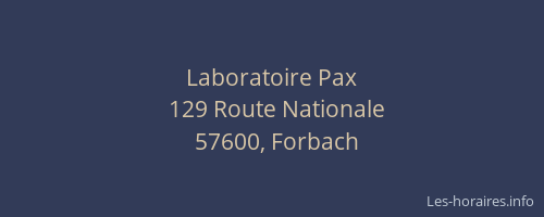 Laboratoire Pax