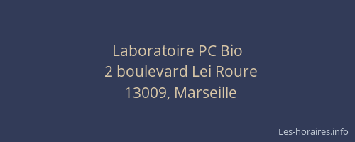 Laboratoire PC Bio