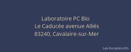 Laboratoire PC Bio