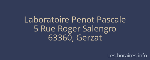 Laboratoire Penot Pascale