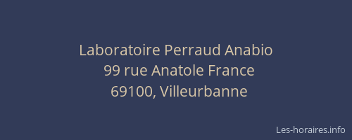 Laboratoire Perraud Anabio