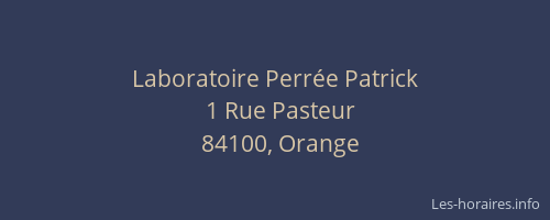 Laboratoire Perr&eacute;e Patrick