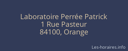 Laboratoire Perrée Patrick