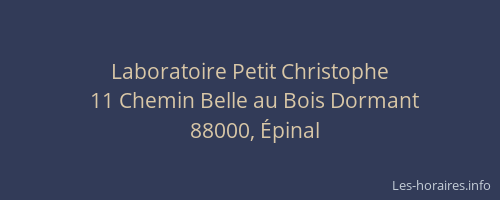 Laboratoire Petit Christophe