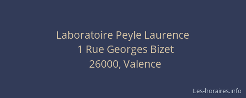 Laboratoire Peyle Laurence