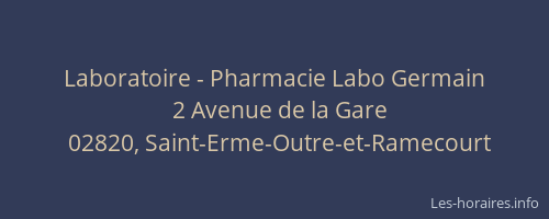Laboratoire - Pharmacie Labo Germain