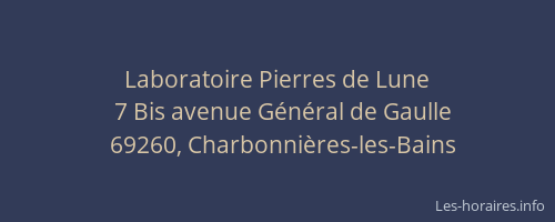 Laboratoire Pierres de Lune