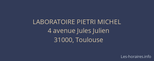 LABORATOIRE PIETRI MICHEL
