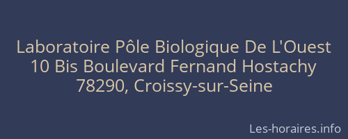 Laboratoire Pôle Biologique De L'Ouest