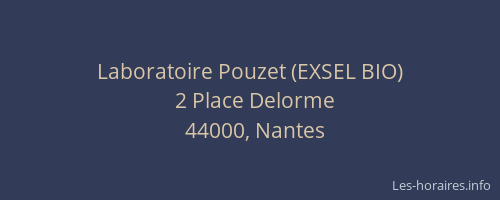 Laboratoire Pouzet (EXSEL BIO)