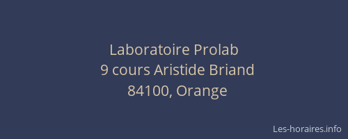 Laboratoire Prolab