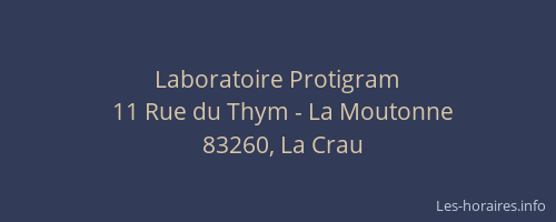 Laboratoire Protigram