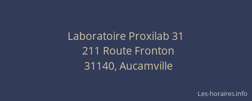 Laboratoire Proxilab 31