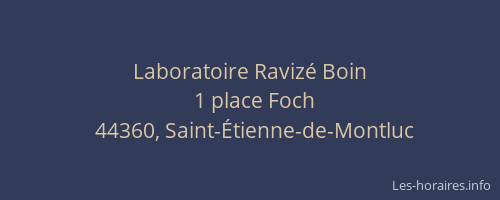 Laboratoire Ravizé Boin