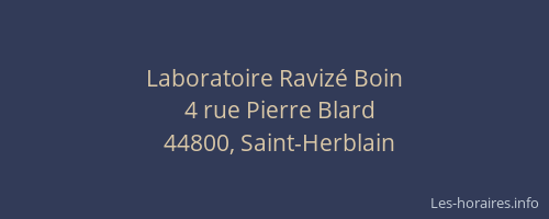 Laboratoire Ravizé Boin