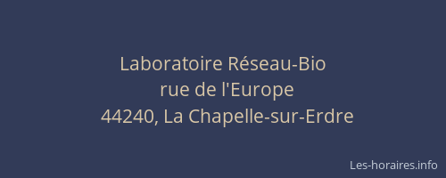 Laboratoire Réseau-Bio
