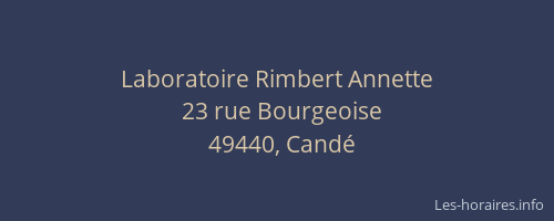 Laboratoire Rimbert Annette