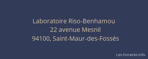 Laboratoire Riso-Benhamou