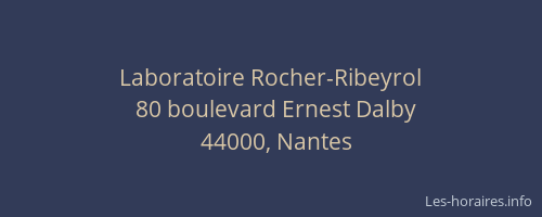 Laboratoire Rocher-Ribeyrol