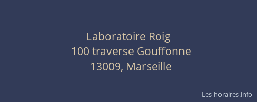 Laboratoire Roig