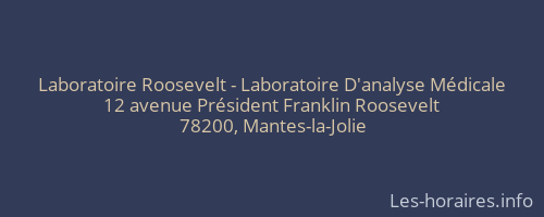 Laboratoire Roosevelt - Laboratoire D'analyse Médicale