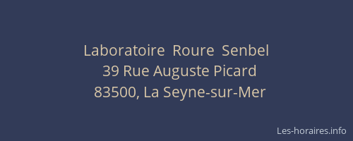 Laboratoire  Roure  Senbel