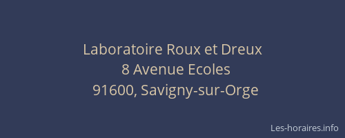 Laboratoire Roux et Dreux