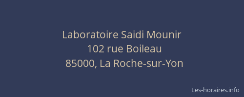 Laboratoire Saidi Mounir