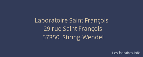 Laboratoire Saint Fran&ccedil;ois