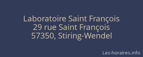 Laboratoire Saint François