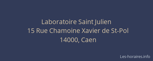 Laboratoire Saint Julien