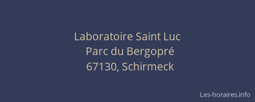 Laboratoire Saint Luc