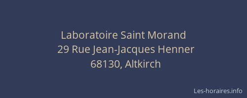Laboratoire Saint Morand