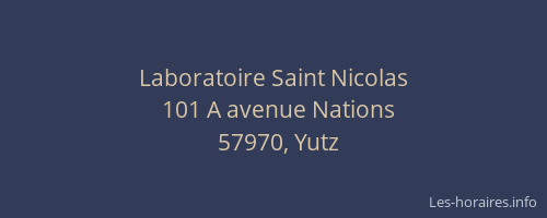 Laboratoire Saint Nicolas