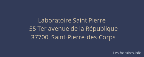 Laboratoire Saint Pierre