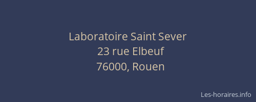 Laboratoire Saint Sever