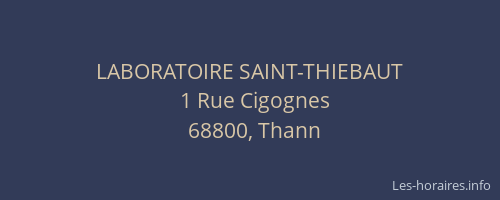 LABORATOIRE SAINT-THIEBAUT