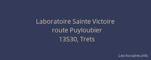 Laboratoire Sainte Victoire